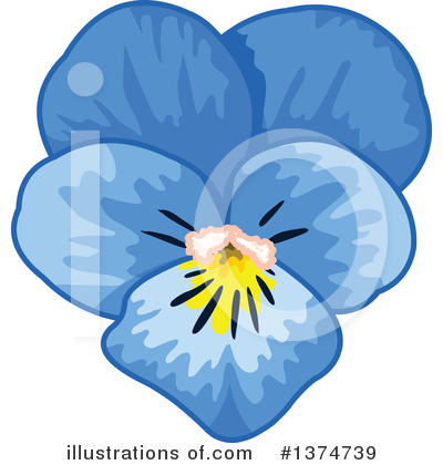 Royalty-Free (RF) Flower Clipart Illustration by Pushkin - Stock Sample #1374739