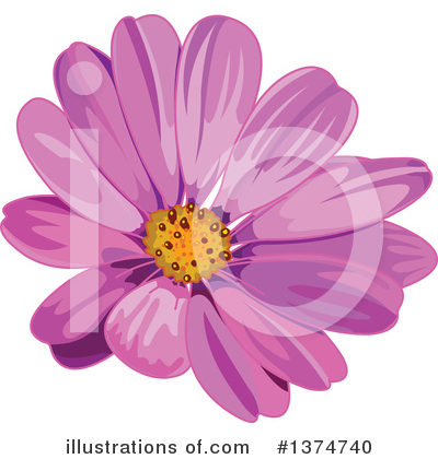 Royalty-Free (RF) Flower Clipart Illustration by Pushkin - Stock Sample #1374740