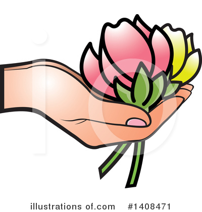 Royalty-Free (RF) Flower Clipart Illustration by Lal Perera - Stock Sample #1408471