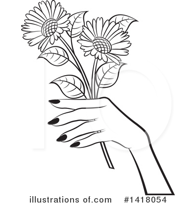 Royalty-Free (RF) Flower Clipart Illustration by Lal Perera - Stock Sample #1418054
