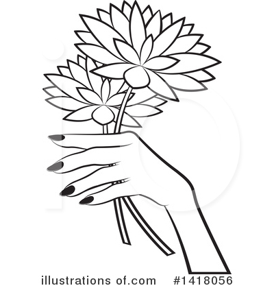 Royalty-Free (RF) Flower Clipart Illustration by Lal Perera - Stock Sample #1418056