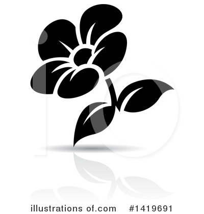 Royalty-Free (RF) Flower Clipart Illustration by cidepix - Stock Sample #1419691