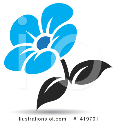 Royalty-Free (RF) Flower Clipart Illustration by cidepix - Stock Sample #1419701