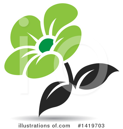 Royalty-Free (RF) Flower Clipart Illustration by cidepix - Stock Sample #1419703