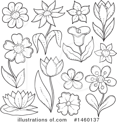 Royalty-Free (RF) Flower Clipart Illustration by visekart - Stock Sample #1460137