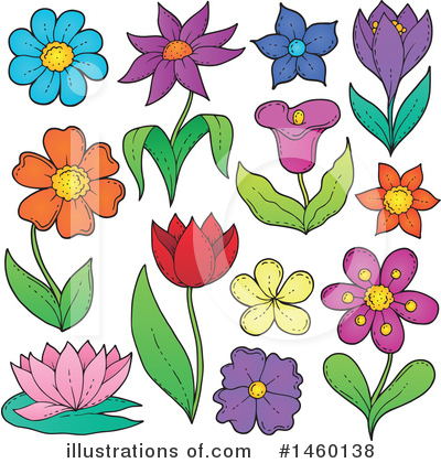 Royalty-Free (RF) Flower Clipart Illustration by visekart - Stock Sample #1460138