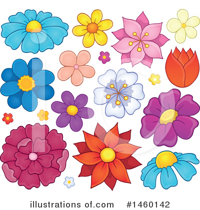 Royalty-Free (RF) Flower Clipart Illustration by visekart - Stock Sample #1460142