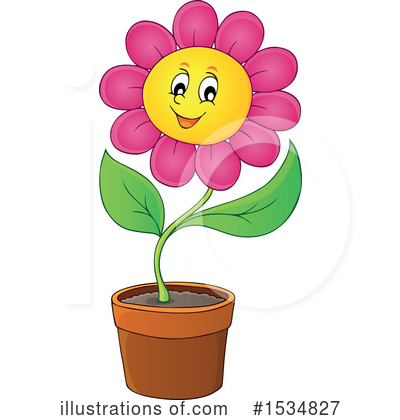 Royalty-Free (RF) Flower Clipart Illustration by visekart - Stock Sample #1534827
