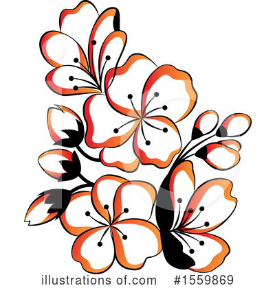 Royalty-Free (RF) Flower Clipart Illustration by Cherie Reve - Stock Sample #1559869