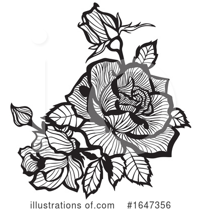 Rose Clipart #1647356 by Cherie Reve