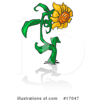 Sunflower Clipart #17047 by Leo Blanchette