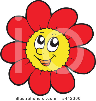 Royalty-Free (RF) Flower Clipart Illustration by visekart - Stock Sample #442366
