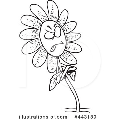 Royalty-Free (RF) Flower Clipart Illustration by toonaday - Stock Sample #443189
