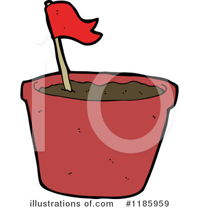 Royalty-Free (RF) Flower Pot Clipart Illustration by lineartestpilot - Stock Sample #1185959