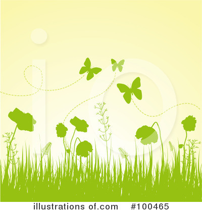 Royalty-Free (RF) Flowers Clipart Illustration by Pushkin - Stock Sample #100465