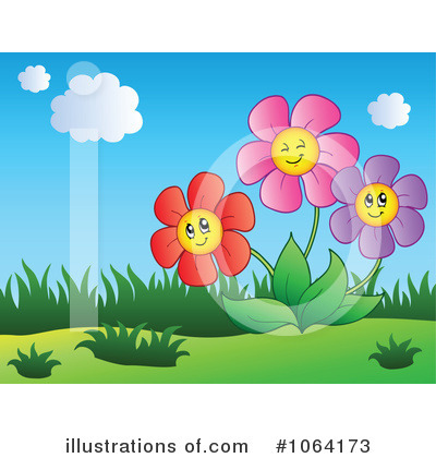 Royalty-Free (RF) Flowers Clipart Illustration by visekart - Stock Sample #1064173