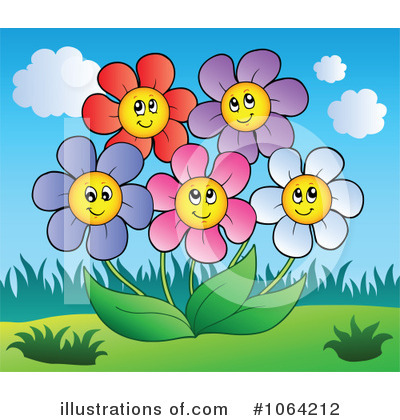 Royalty-Free (RF) Flowers Clipart Illustration by visekart - Stock Sample #1064212