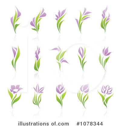 Royalty-Free (RF) Flowers Clipart Illustration by elena - Stock Sample #1078344