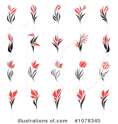 Royalty-Free (RF) Flowers Clipart Illustration by elena - Stock Sample #1078345