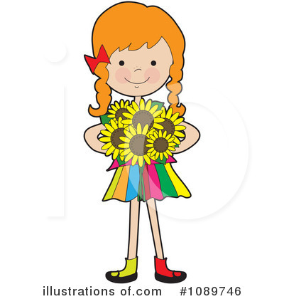 Sunflowers Clipart #1089746 by Maria Bell