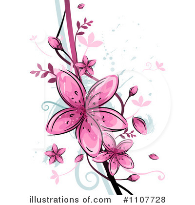 Cherry Blossoms Clipart #1107728 by BNP Design Studio