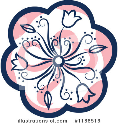 Floral Design Element Clipart #1188516 by Cherie Reve
