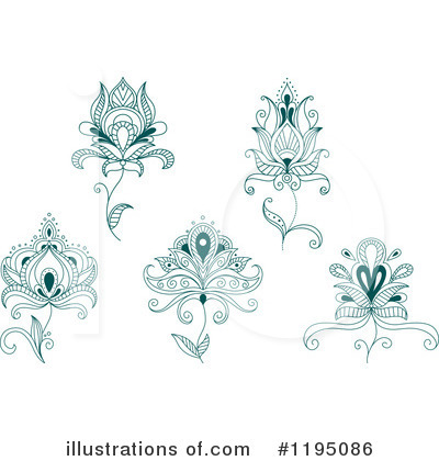 Royalty-Free (RF) Flowers Clipart Illustration by Vector Tradition SM - Stock Sample #1195086