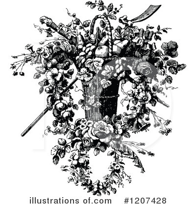 Royalty-Free (RF) Flowers Clipart Illustration by Prawny Vintage - Stock Sample #1207428
