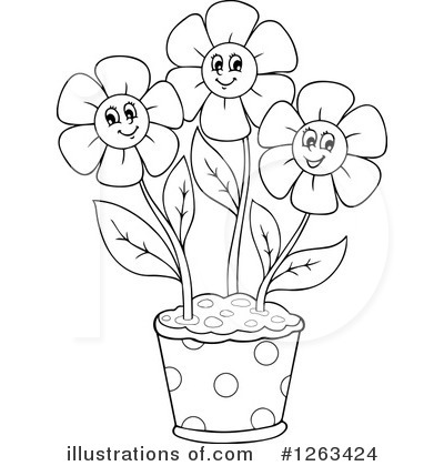 Royalty-Free (RF) Flowers Clipart Illustration by visekart - Stock Sample #1263424