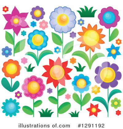 Royalty-Free (RF) Flowers Clipart Illustration by visekart - Stock Sample #1291192
