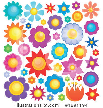 Royalty-Free (RF) Flowers Clipart Illustration by visekart - Stock Sample #1291194
