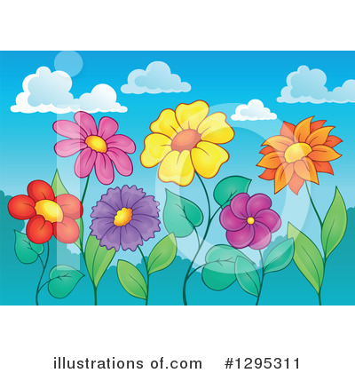 Royalty-Free (RF) Flowers Clipart Illustration by visekart - Stock Sample #1295311