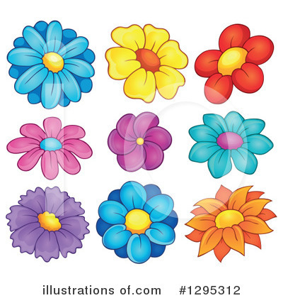 Royalty-Free (RF) Flowers Clipart Illustration by visekart - Stock Sample #1295312