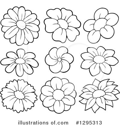 Royalty-Free (RF) Flowers Clipart Illustration by visekart - Stock Sample #1295313
