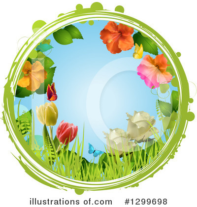 Royalty-Free (RF) Flowers Clipart Illustration by elaineitalia - Stock Sample #1299698