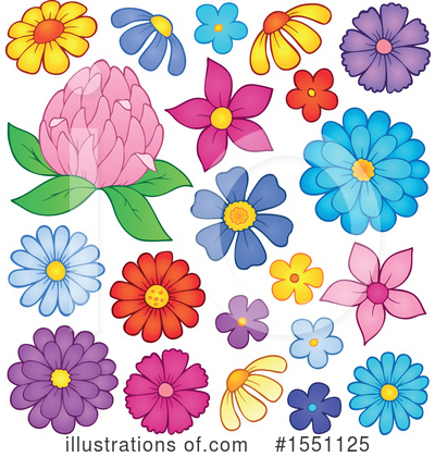Royalty-Free (RF) Flowers Clipart Illustration by visekart - Stock Sample #1551125