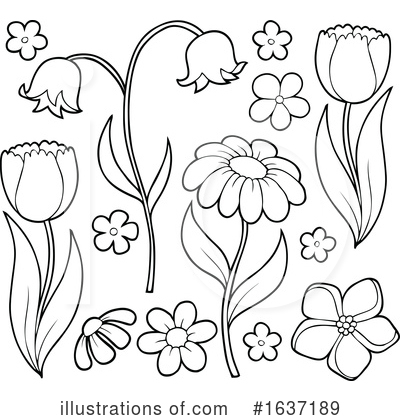 Royalty-Free (RF) Flowers Clipart Illustration by visekart - Stock Sample #1637189