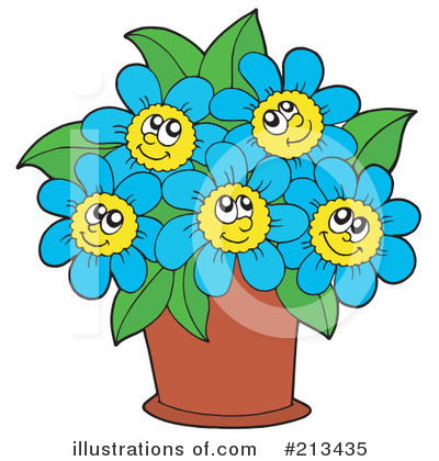 Royalty-Free (RF) Flowers Clipart Illustration by visekart - Stock Sample #213435