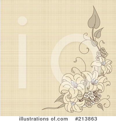 Royalty-Free (RF) Flowers Clipart Illustration by Pushkin - Stock Sample #213863