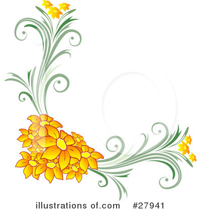Royalty-Free (RF) Flowers Clipart Illustration by KJ Pargeter - Stock Sample #27941
