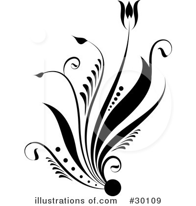 Royalty-Free (RF) Flowers Clipart Illustration by KJ Pargeter - Stock Sample #30109