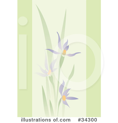 Royalty-Free (RF) Flowers Clipart Illustration by Eugene - Stock Sample #34300
