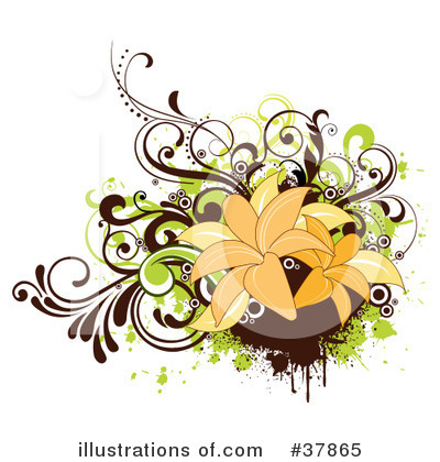 Royalty-Free (RF) Flowers Clipart Illustration by OnFocusMedia - Stock Sample #37865