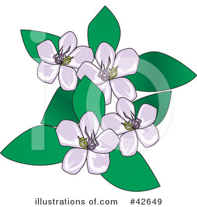 Royalty-Free (RF) Flowers Clipart Illustration by Dennis Holmes Designs - Stock Sample #42649