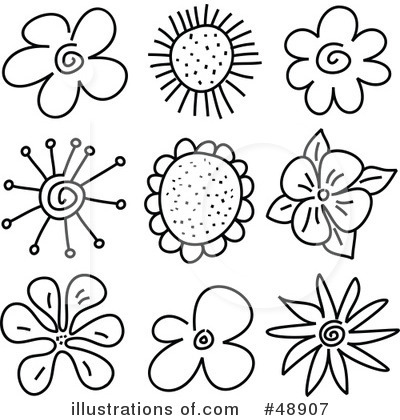 Royalty-Free (RF) Flowers Clipart Illustration by Prawny - Stock Sample #48907