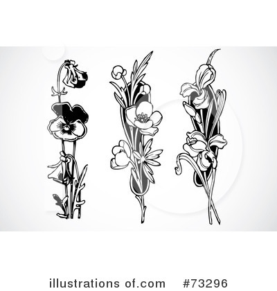 Royalty-Free (RF) Flowers Clipart Illustration by BestVector - Stock Sample #73296