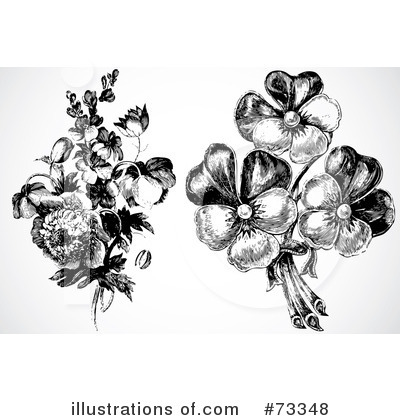 Royalty-Free (RF) Flowers Clipart Illustration by BestVector - Stock Sample #73348