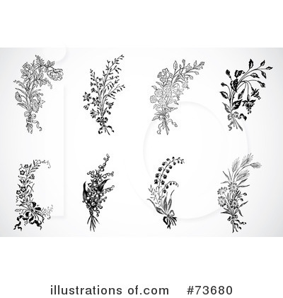 Royalty-Free (RF) Flowers Clipart Illustration by BestVector - Stock Sample #73680