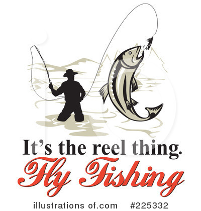 Royalty-Free (RF) Fly Fishing Clipart Illustration by patrimonio - Stock Sample #225332