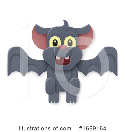 Flying Bats Clipart #1669164 by AtStockIllustration